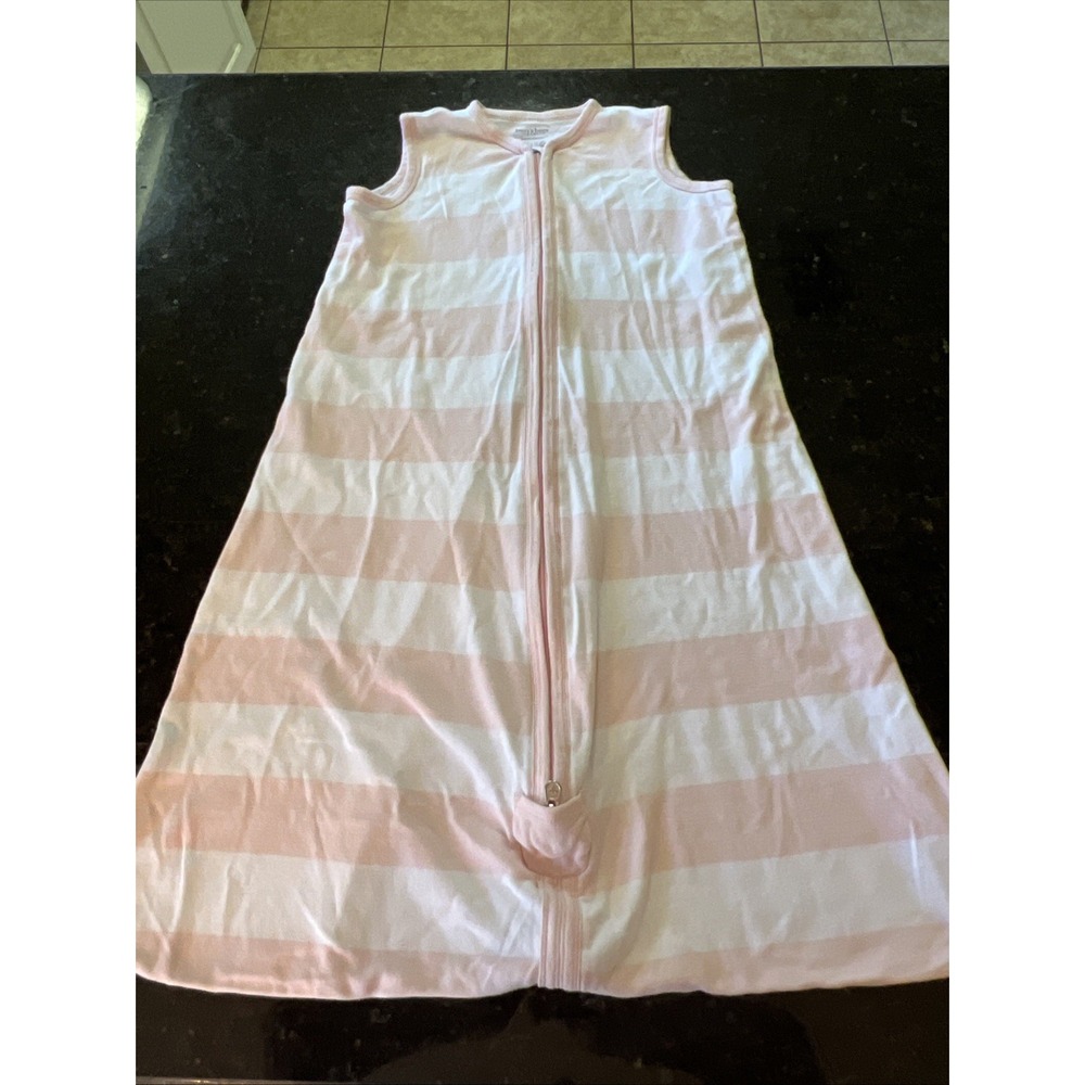 Burt's Bees Baby Pink & White Stripe Sleep Sack Large Bee Keeper 12-18 Month